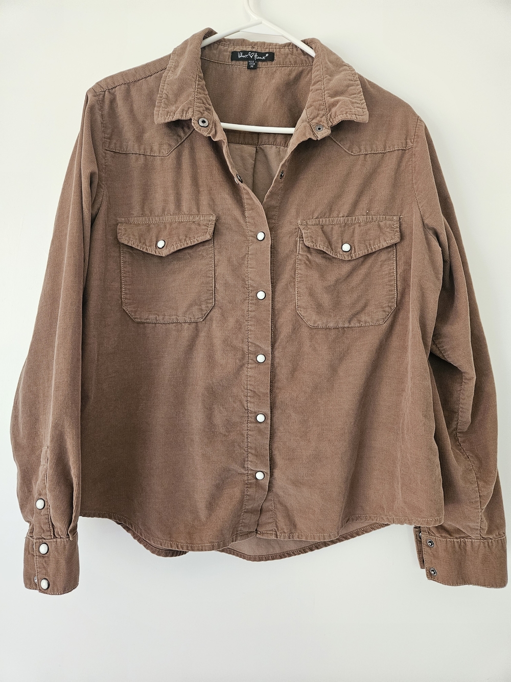 Velvet Heart Brown Corduroy Button-Front Shirt